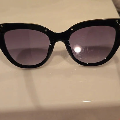 Longchamp Paris Black Cat-Eye Sunglasses with Gradient Lenses Brand New In Case