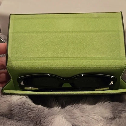 Longchamp Paris Black Cat-Eye Sunglasses with Gradient Lenses Brand New In Case