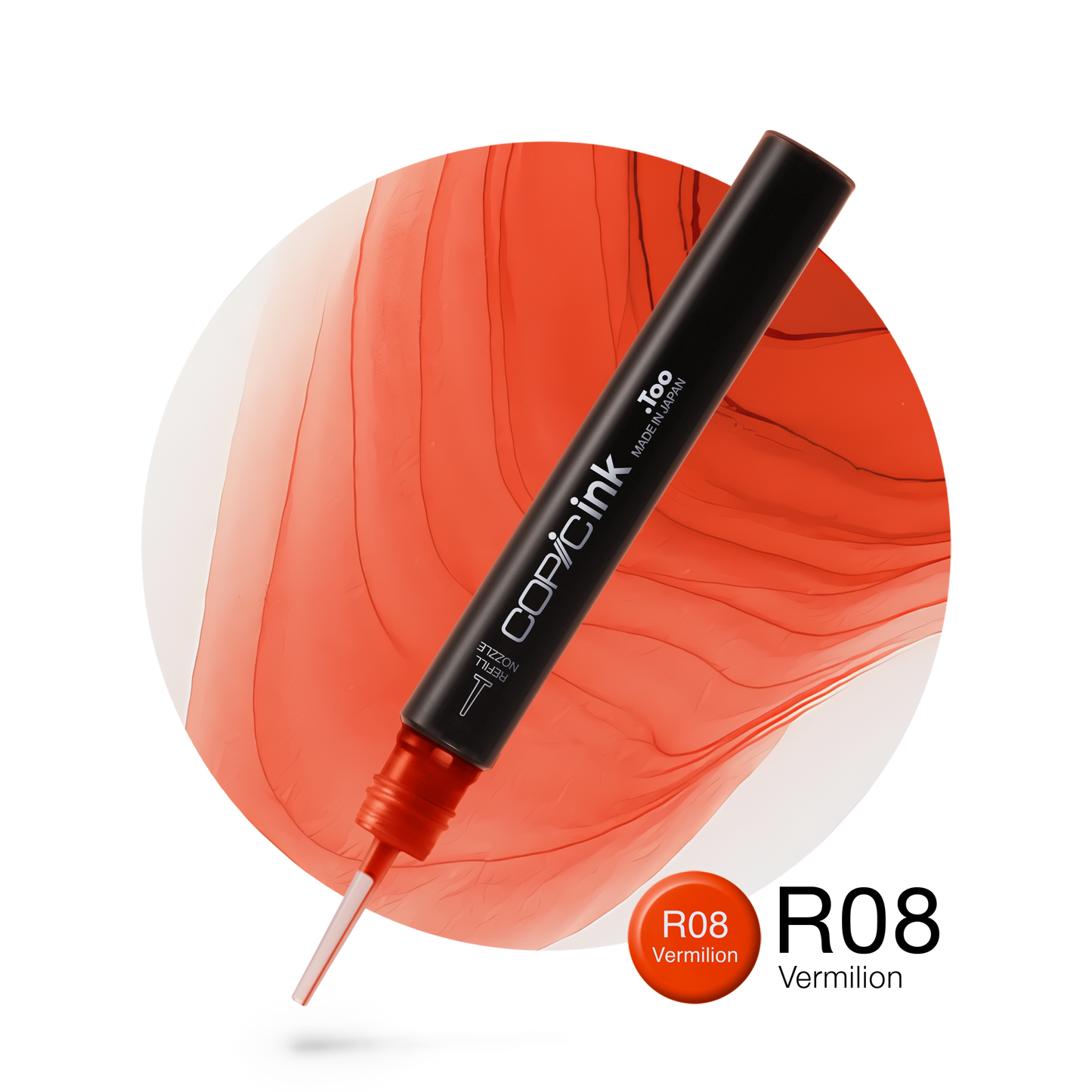 Copic Ink Refill R08 Vermilion <inline style="float: right; margin-right: 10px; background-color: rgb(224, 97, 83);">&nbsp;&nbsp;&nbsp;&nbsp;&nbsp;&nbsp; </inline>
