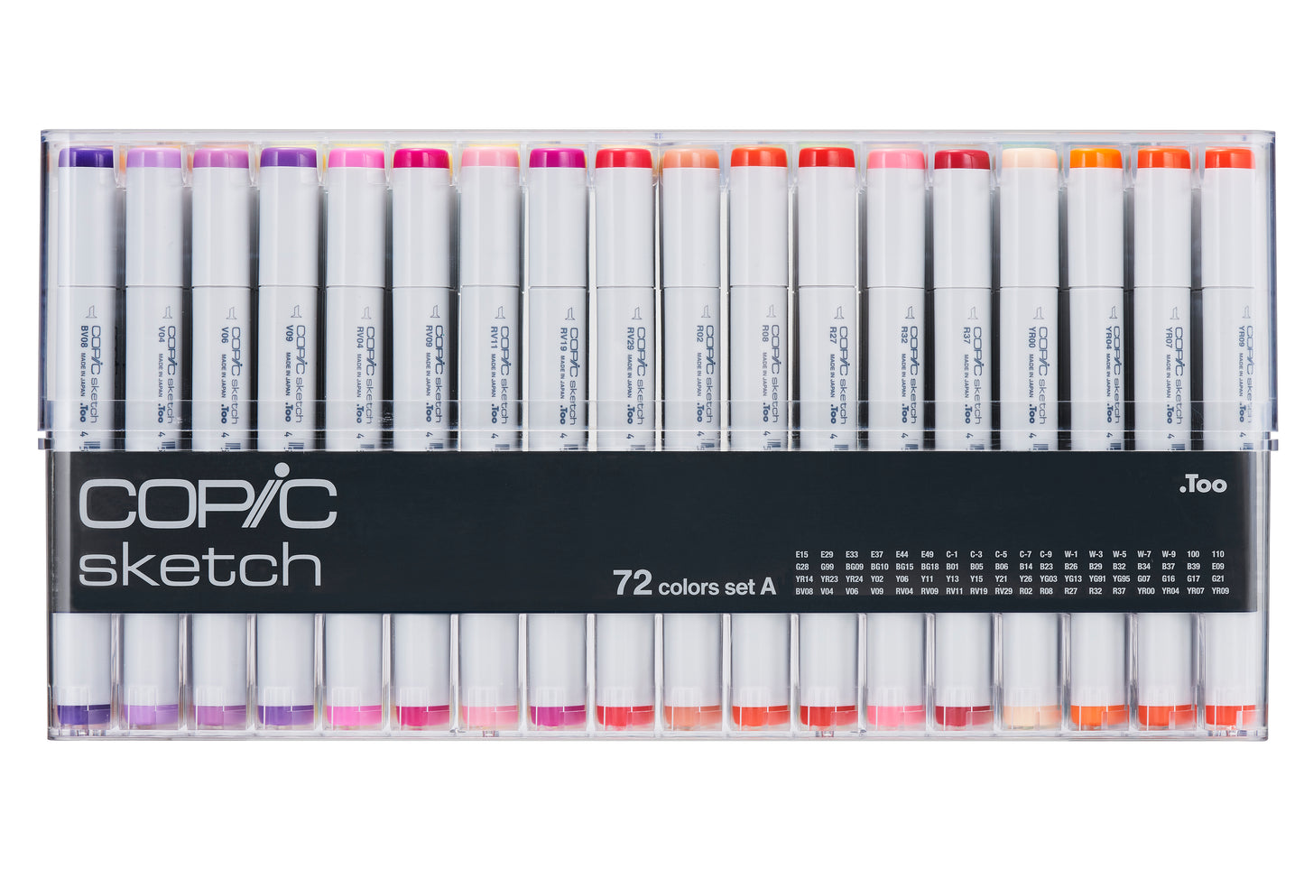 Copic Sketch Markers: 72 Color Set A