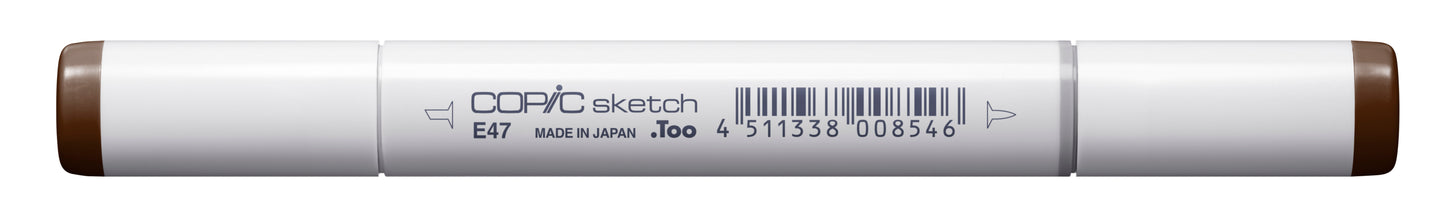 Copic Sketch E47 Dark Brown Marker <inline style="float: right; margin-right: 10px; background-color: rgb(202, 103, 84);">&nbsp;&nbsp;&nbsp;&nbsp;&nbsp;&nbsp; </inline>