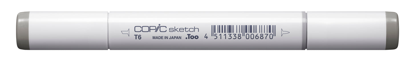 Copic Sketch T6 Toner Gray No. 6 Marker <inline style="float: right; margin-right: 10px; background-color: rgb(147, 148, 143);">&nbsp;&nbsp;&nbsp;&nbsp;&nbsp;&nbsp; </inline>