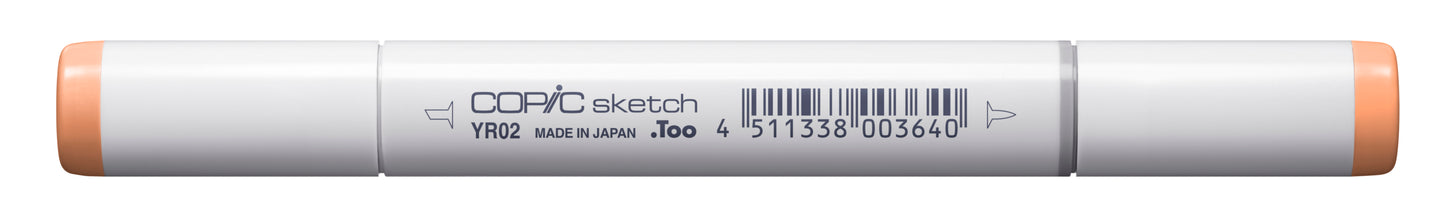 Copic Sketch YR02 Light Orange Marker <inline style="float: right; margin-right: 10px; background-color: rgb(253, 202, 149);">&nbsp;&nbsp;&nbsp;&nbsp;&nbsp;&nbsp; </inline>