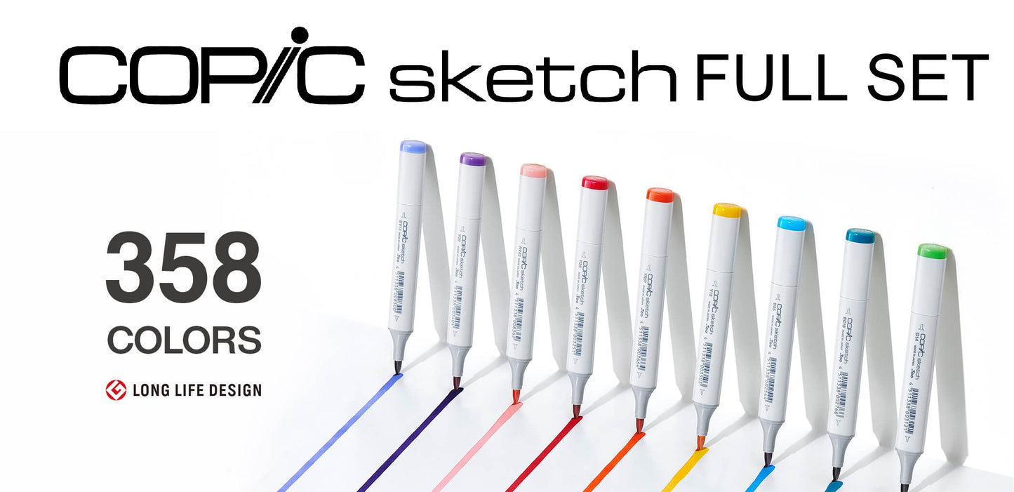 Copic Sketch Marker 358 Color Full Set
