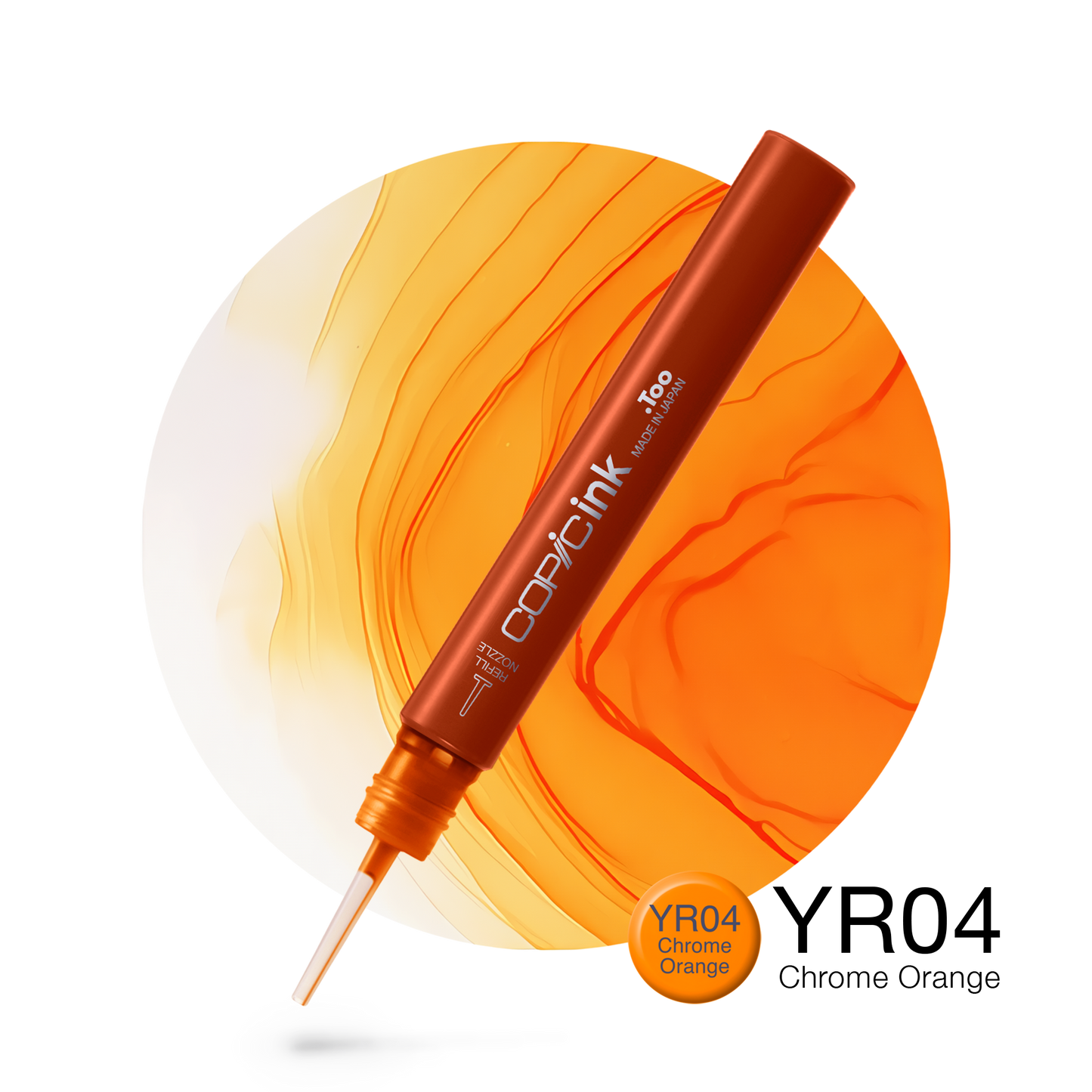 Copic Ink Refill YR04 Chrome Orange <inline style="float: right; margin-right: 10px; background-color: rgb(255, 196, 106);">&nbsp;&nbsp;&nbsp;&nbsp;&nbsp;&nbsp; </inline>